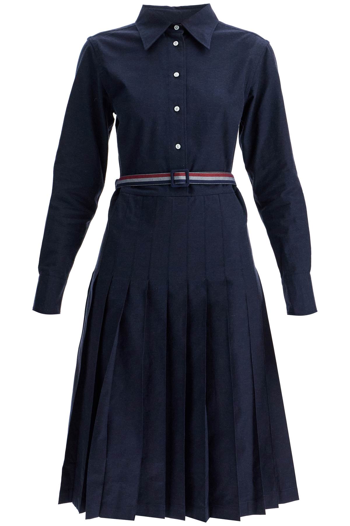 Thom Browne midi shirt dress with belt image 0