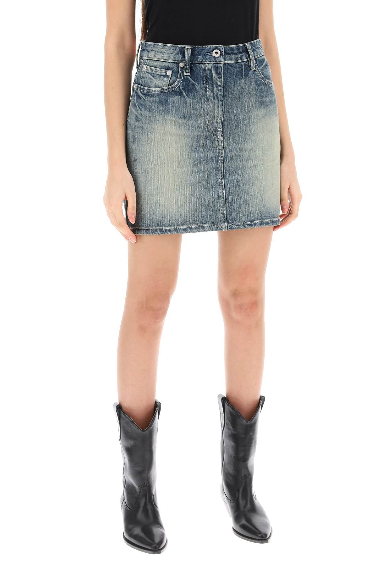 Kenzo japanese denim mini skirt image 1