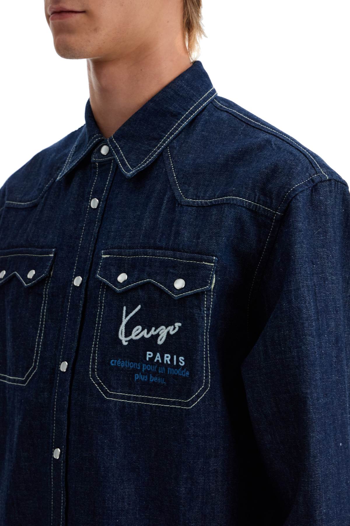 Kenzo Men's Denim Western Shirt image 3