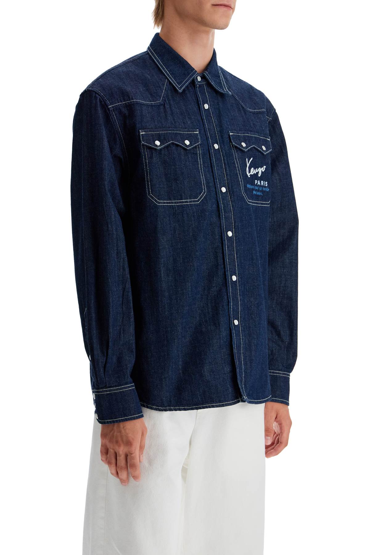 Kenzo Men's Denim Western Shirt image 1