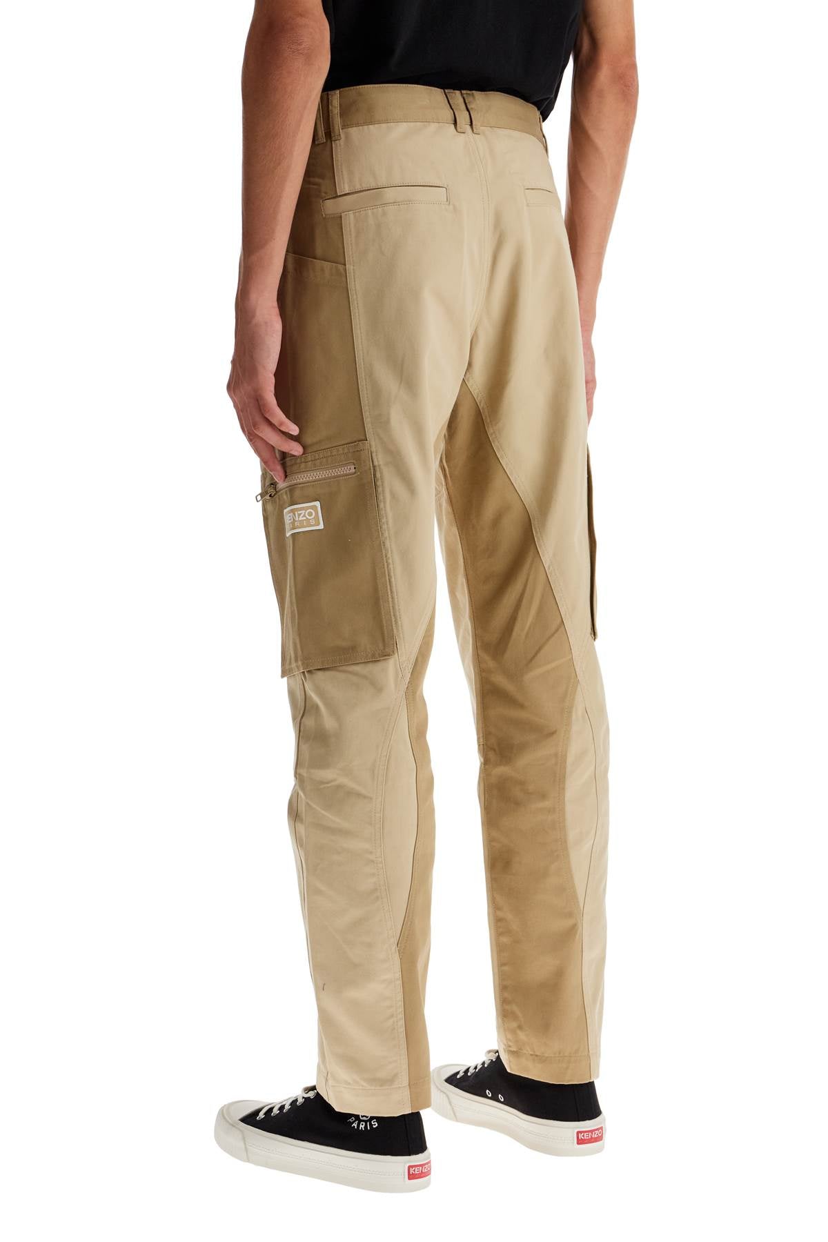 Kenzo Men's Cotton Cargo Pants with Two-Tone Panels image 2