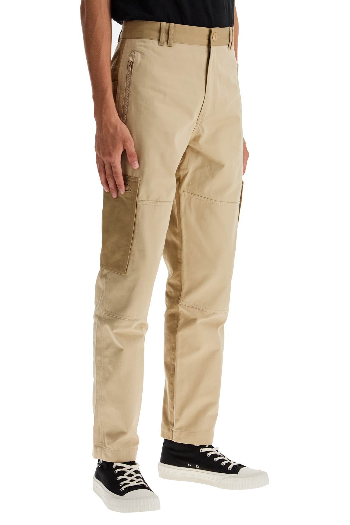 Kenzo Men's Cotton Cargo Pants with Two-Tone Panels image 1