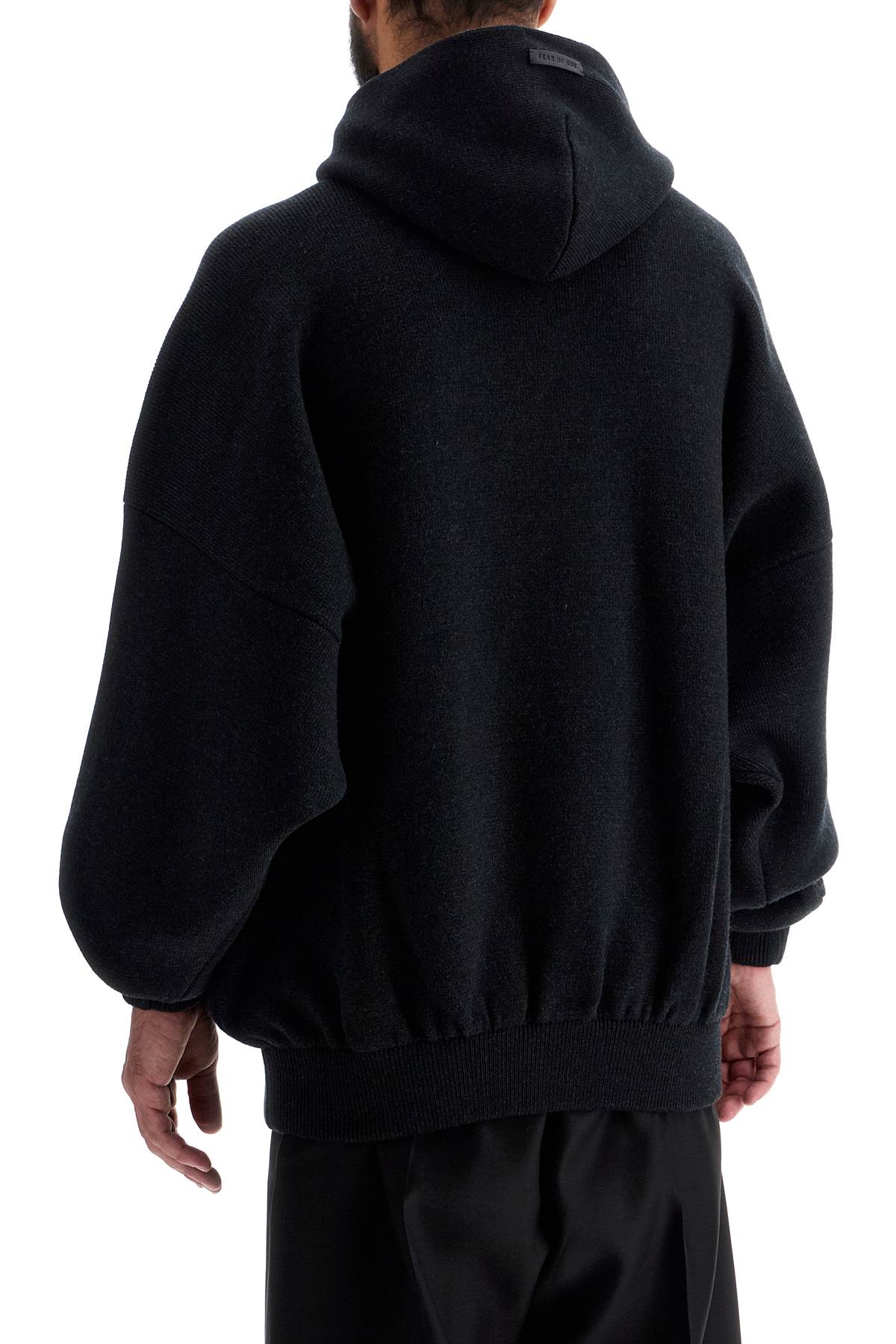 Fear Of God hooded knit sweatshirt with image 2