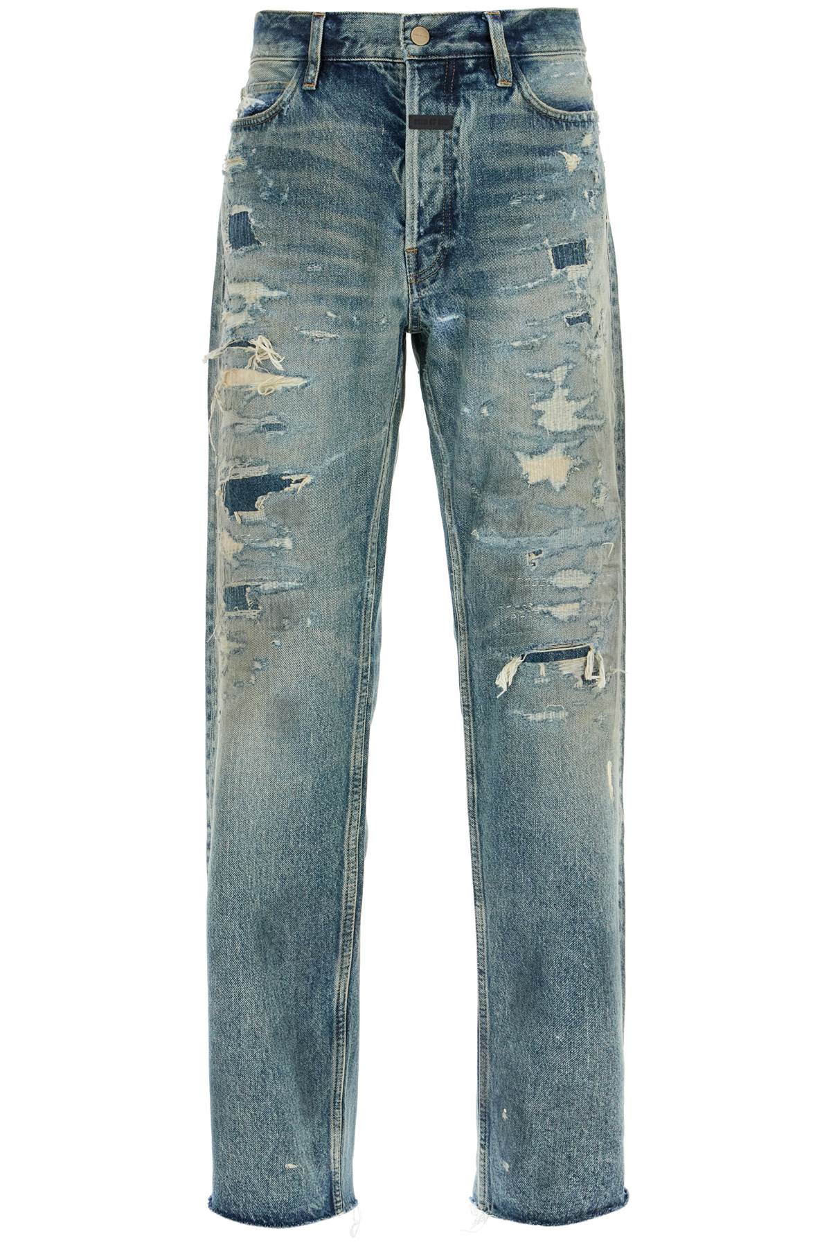 Fear of God Distressed Straight Leg Jeans image 0