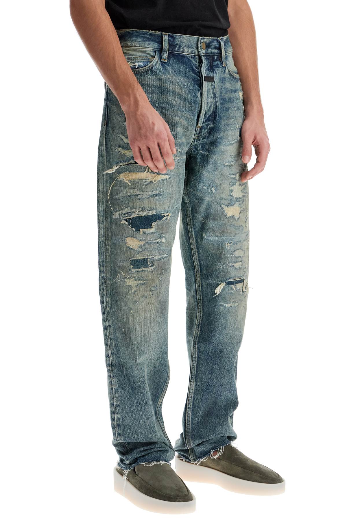 Fear of God Distressed Straight Leg Jeans image 1