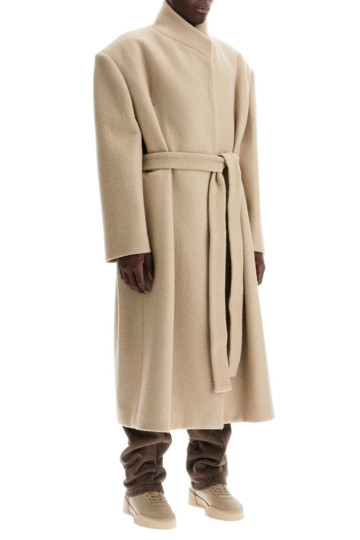 Fear Of God wool coat with high collar and boiled wool image 1