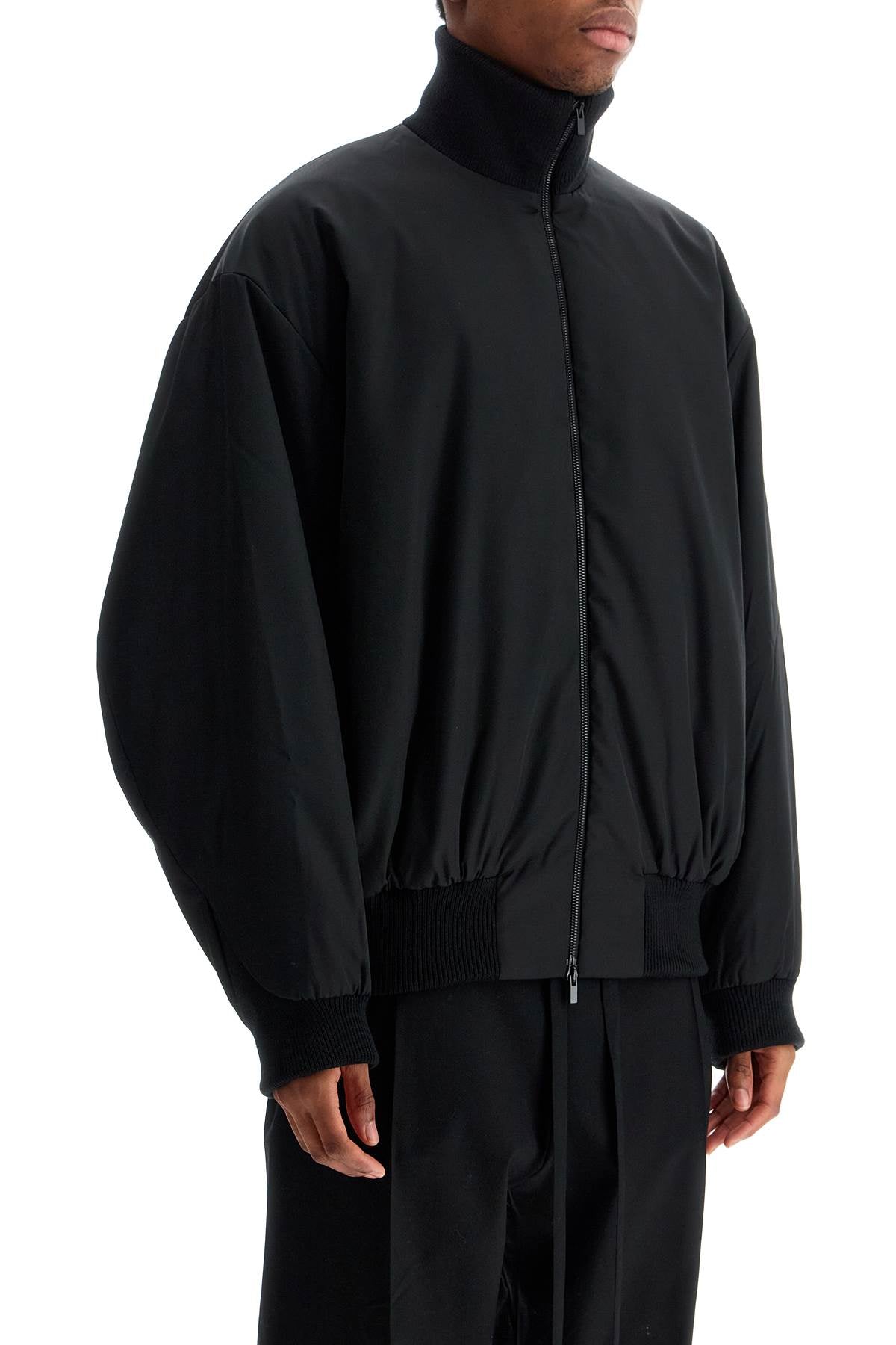 Fear Of God black nylon bomber with high collar image 1