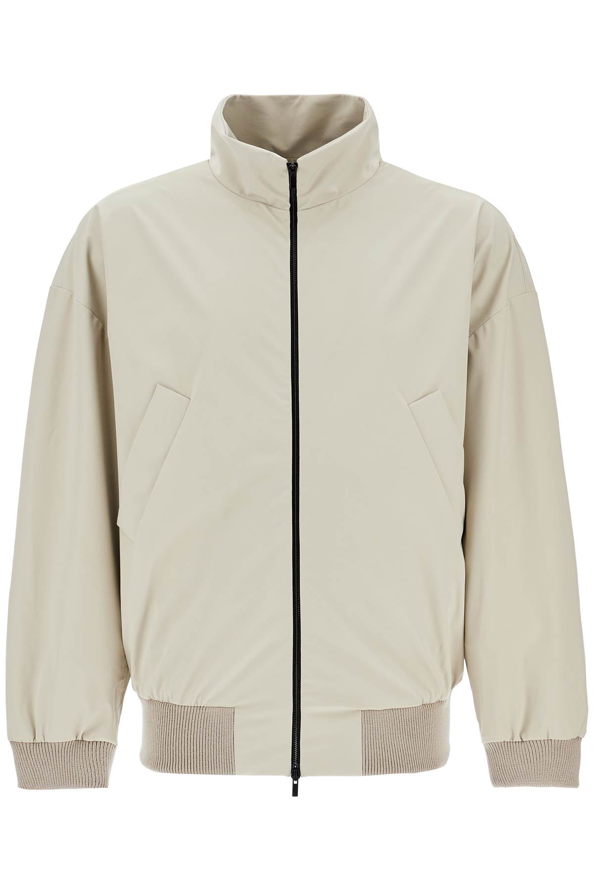 Fear Of God beige nylon and polyester jacket with high collar and zip image 0