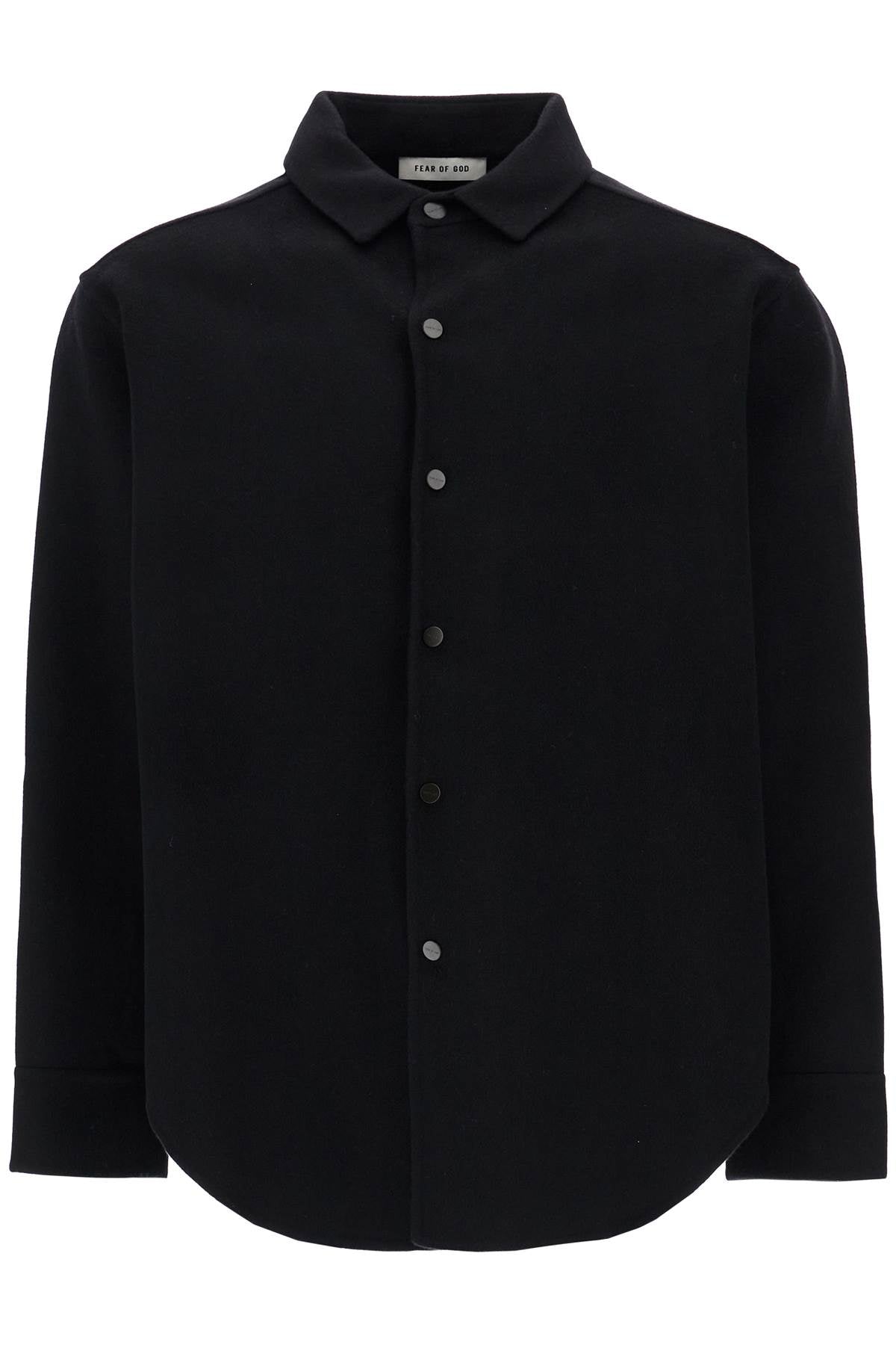 Fear Of God oversized virgin wool black shirt image 0