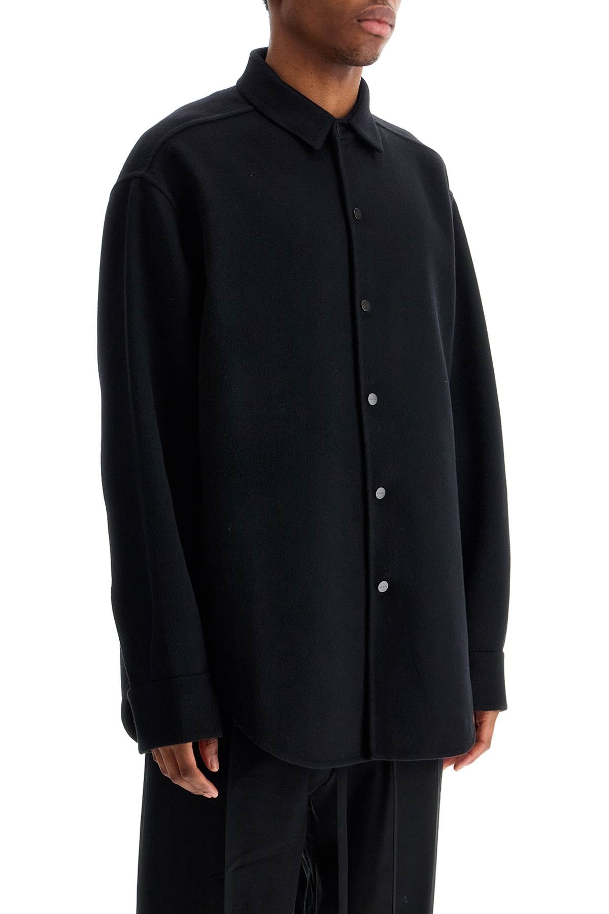 Fear Of God oversized virgin wool black shirt image 1