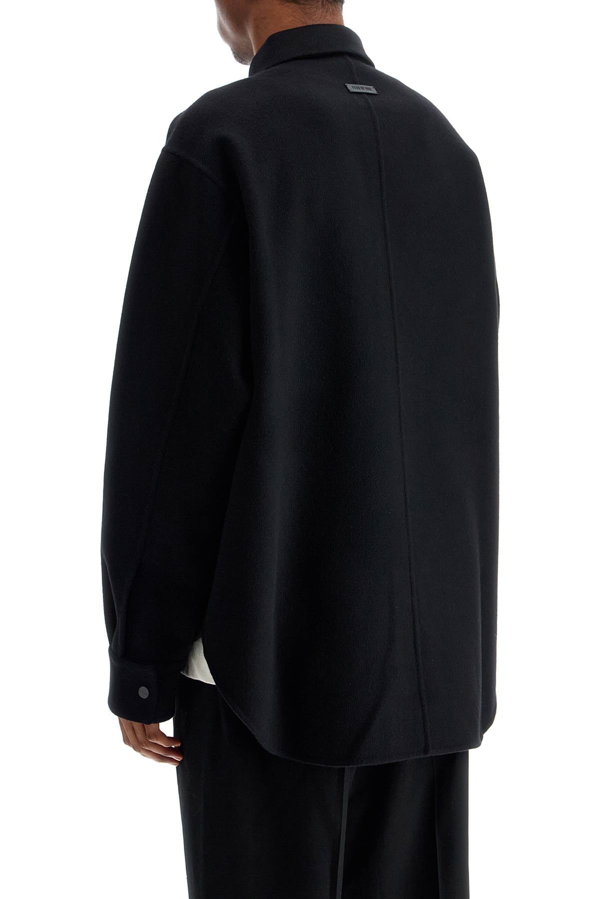 Fear Of God oversized virgin wool black shirt image 2