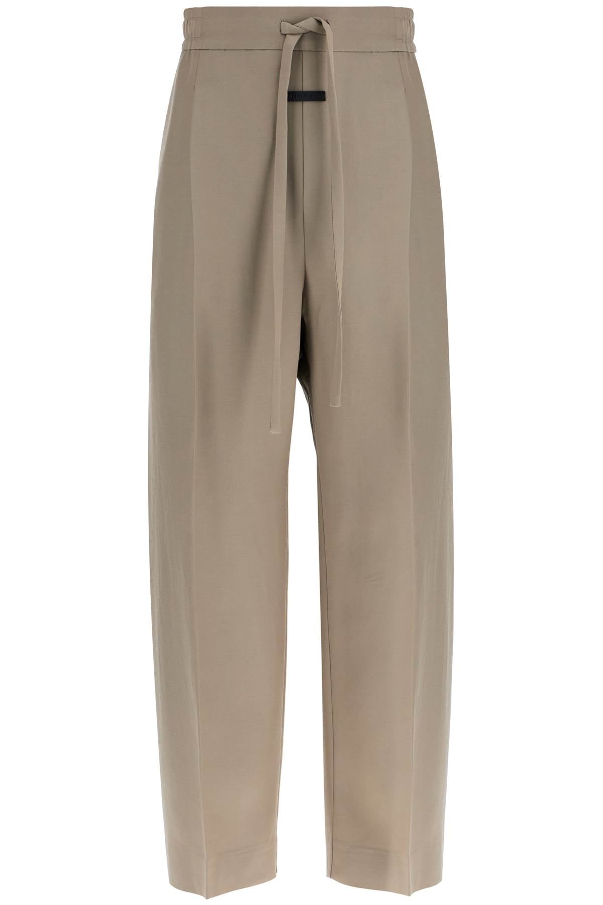 Fear Of God beige wide leg pants in virgin wool and viscose image 0