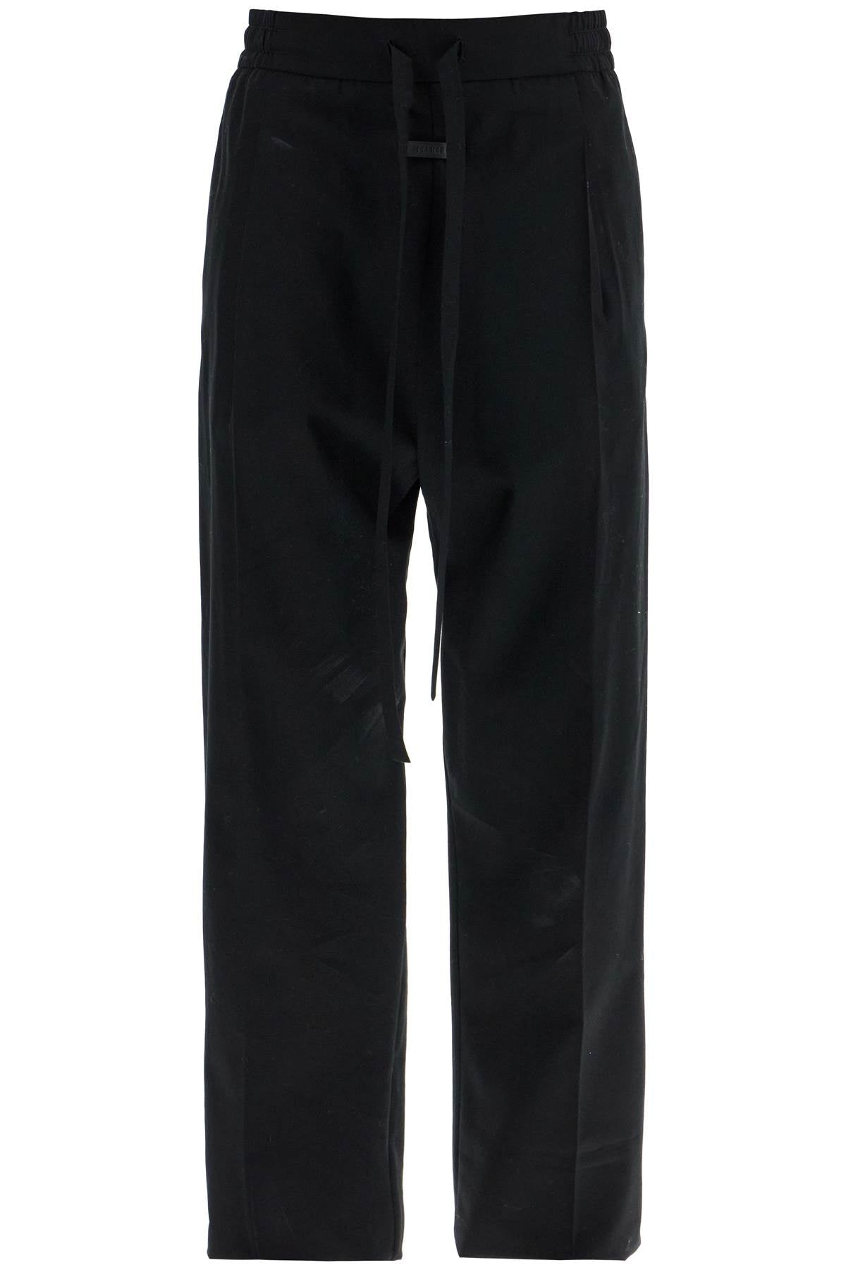 Fear Of God wide leg black cotton and wool pants image 0