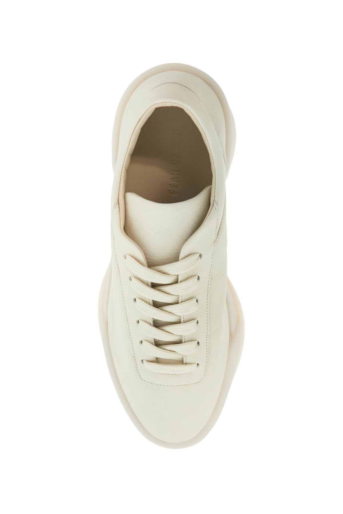 Fear Of God beige leather low minimalist aerobic sneakers image 1