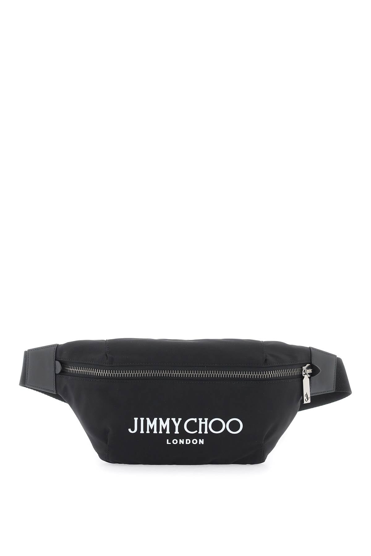 Jimmy Choo Finsley Belt Bag - Nylon with Logo Print image 0