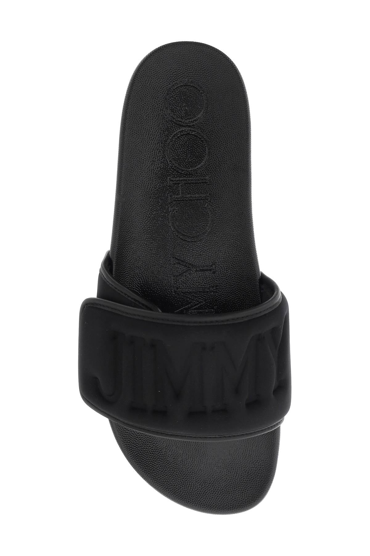 Jimmy Choo Embossed Logo Rubber Slides image 1