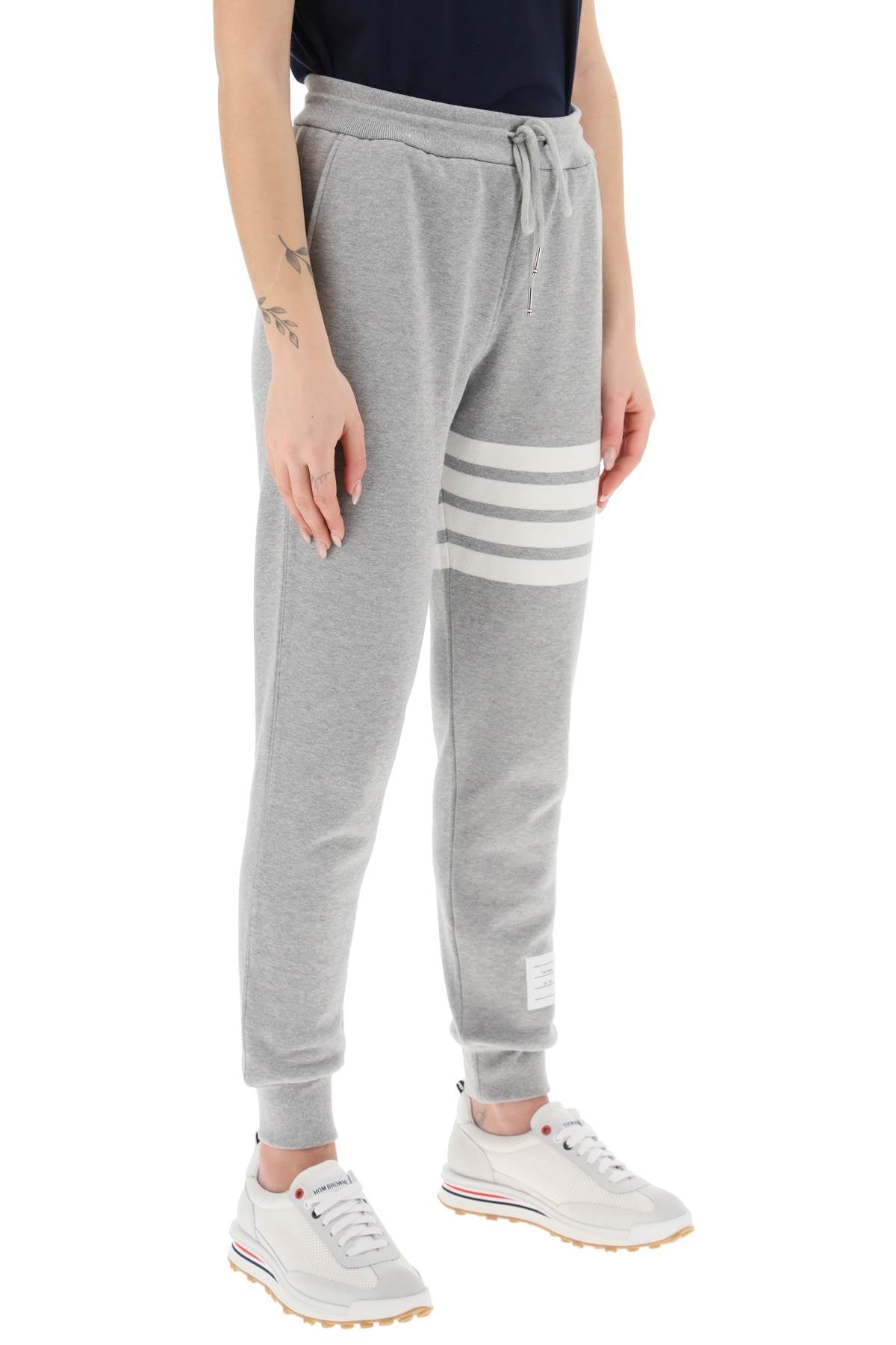 Thom Browne 4-Bar Loopback Cotton Jersey Sweatpants image 1