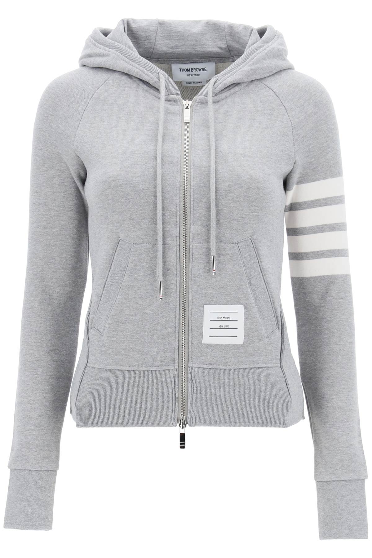 Thom Browne 4-Bar Full-Zip Hoodie in Cotton Jersey image 0