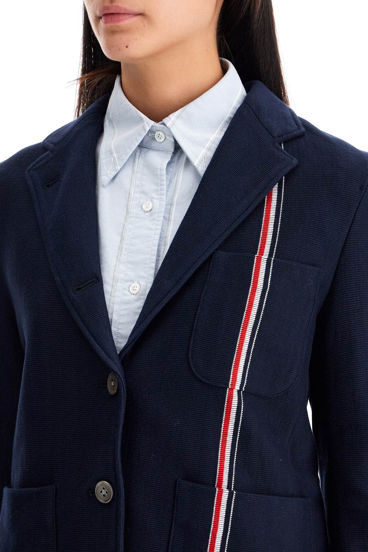 Thom Browne Single-Breasted Cotton Knit Blazer image 3