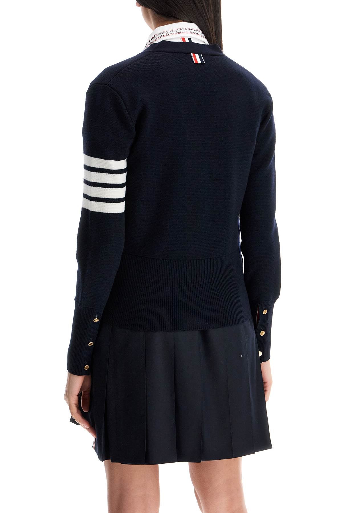 Thom Browne 4-Bar Milano Stitch Virgin Wool Cardigan image 2