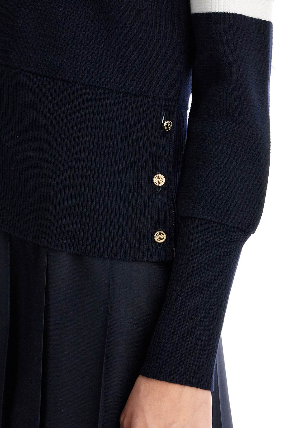 Thom Browne 4-Bar Milano Stitch Virgin Wool Cardigan image 3