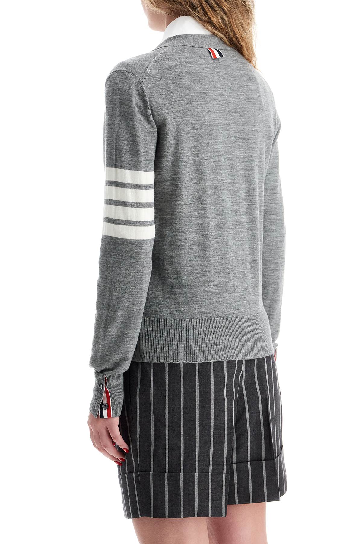 Thom Browne 4-Bar Melange Wool Cardigan image 2