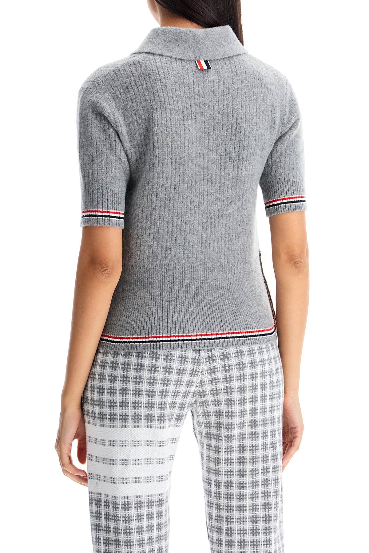 Thom Browne Short-Sleeve Merino Wool Polo Shirt image 2