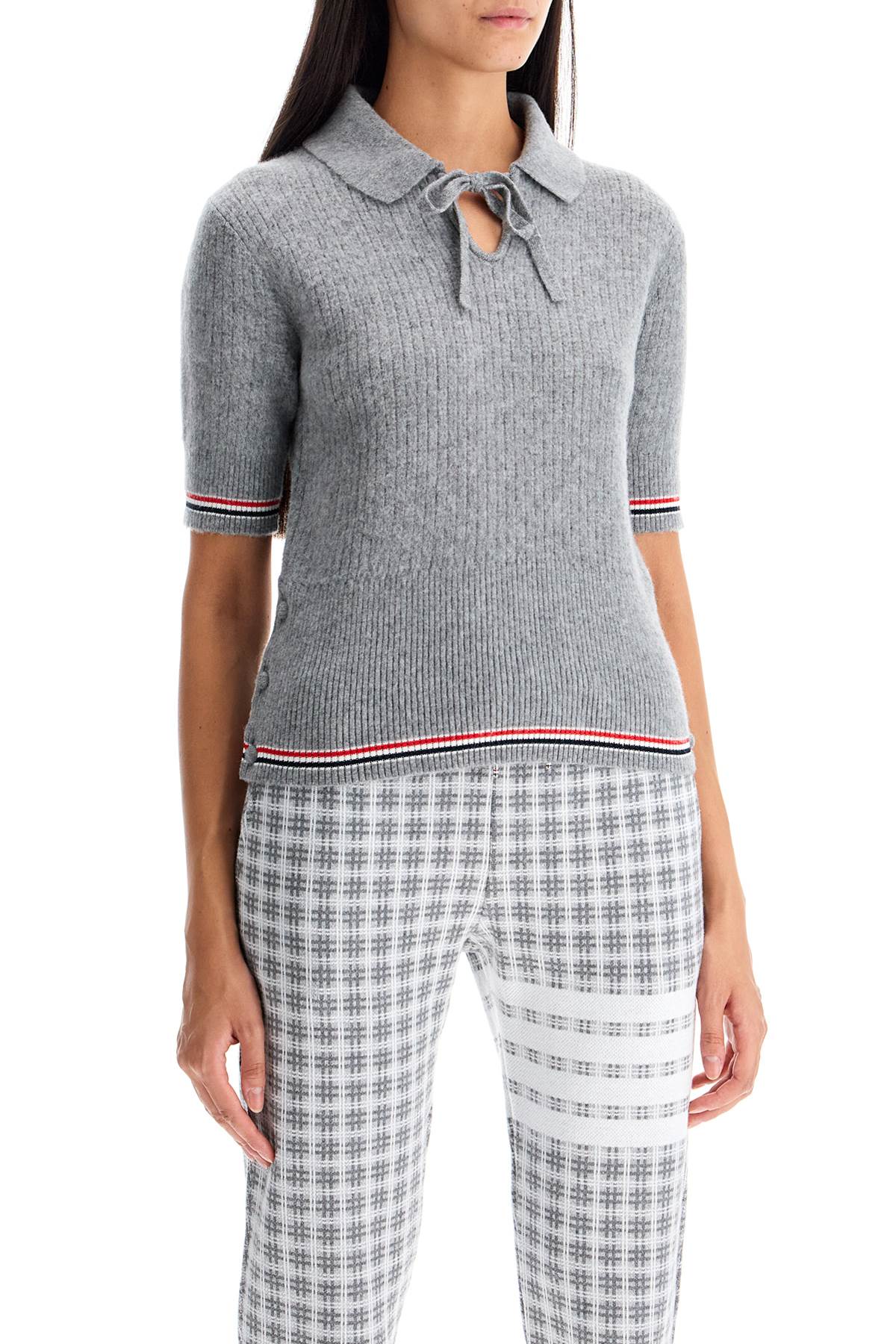 Thom Browne Short-Sleeve Merino Wool Polo Shirt image 1