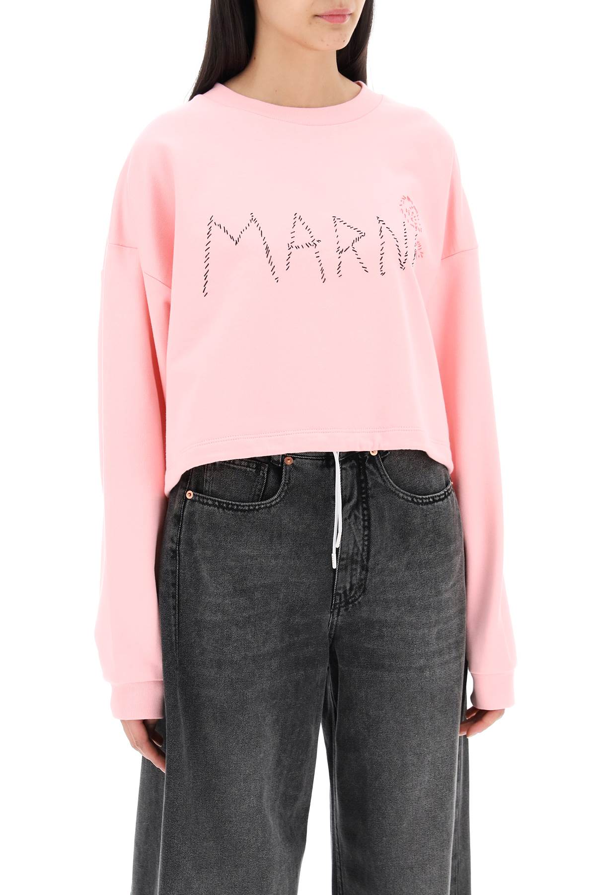 Marni "organic cotton sweatshirt with hand-embroid image 1