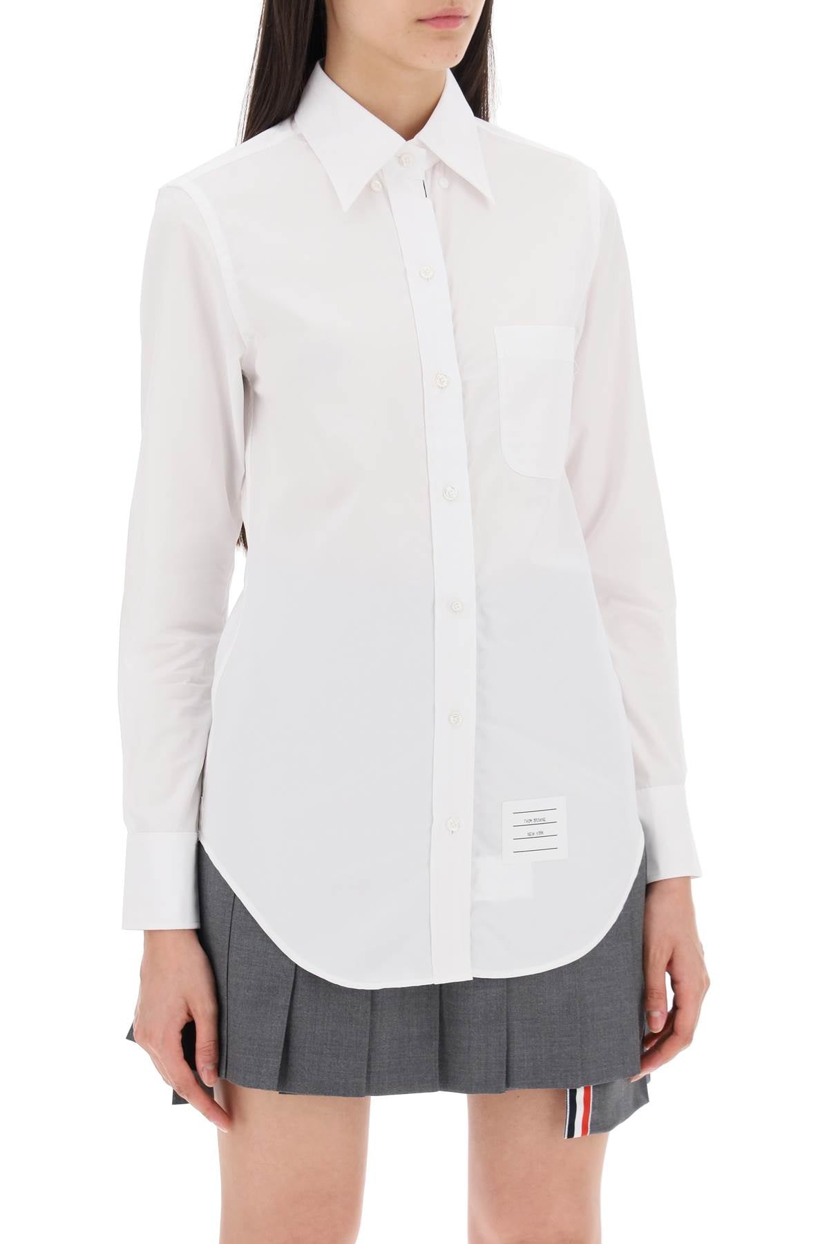 Thom Browne Fitted Poplin Shirt with Name Tag image 1