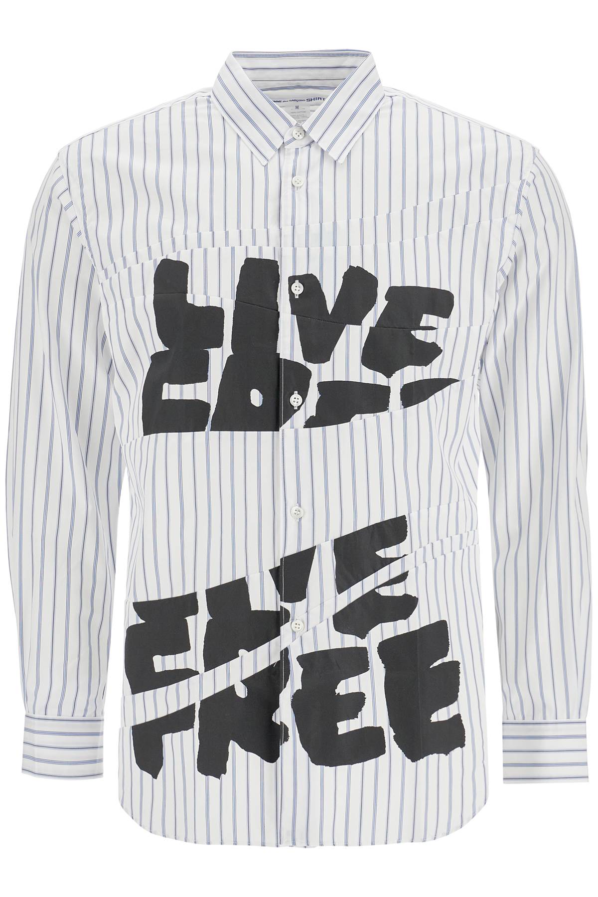 Comme des Garçons SHIRT 'Live Free' Printed Cotton Poplin Shirt image 0