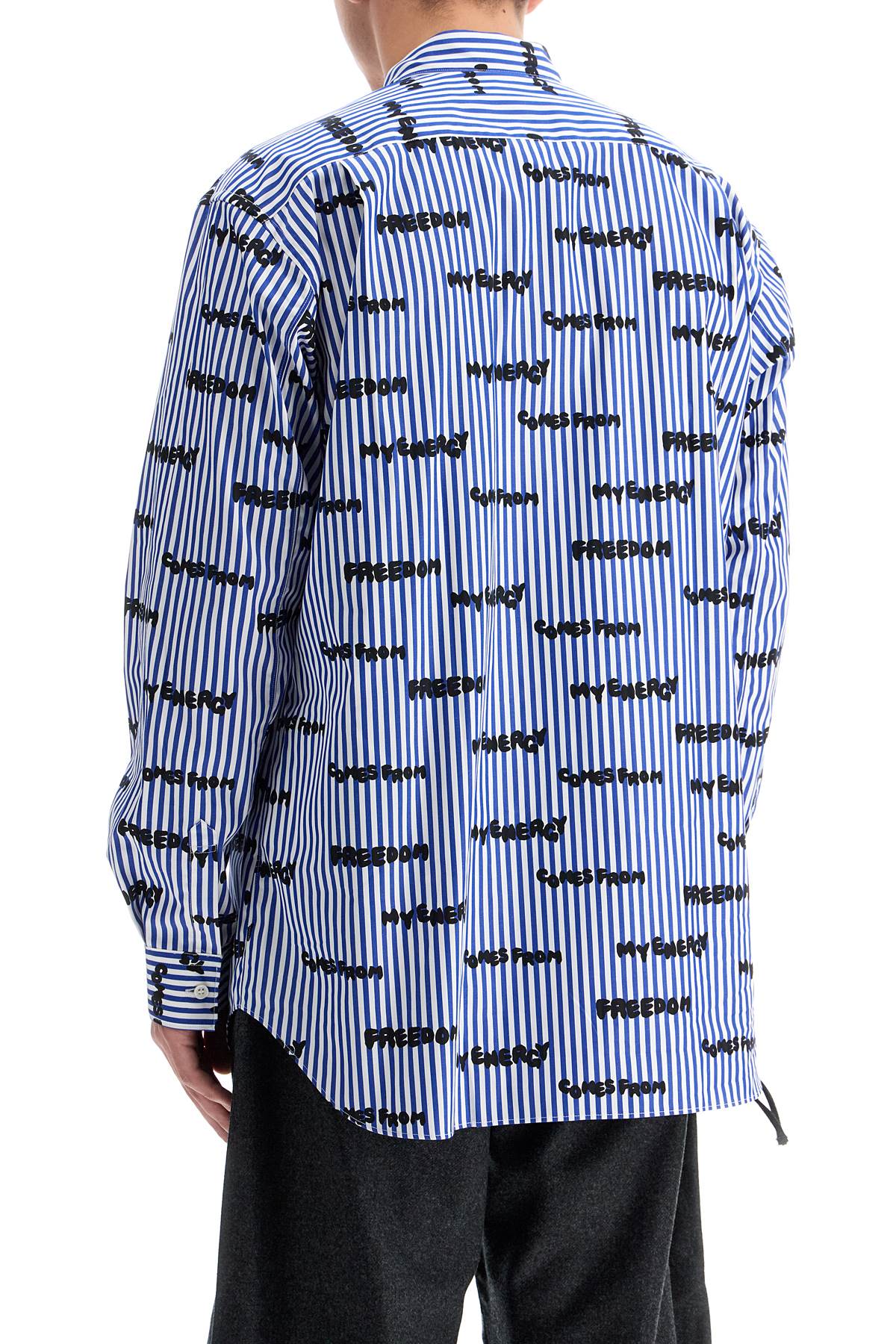 Comme des Garçons Shirt Striped Printed Cotton Shirt image 2