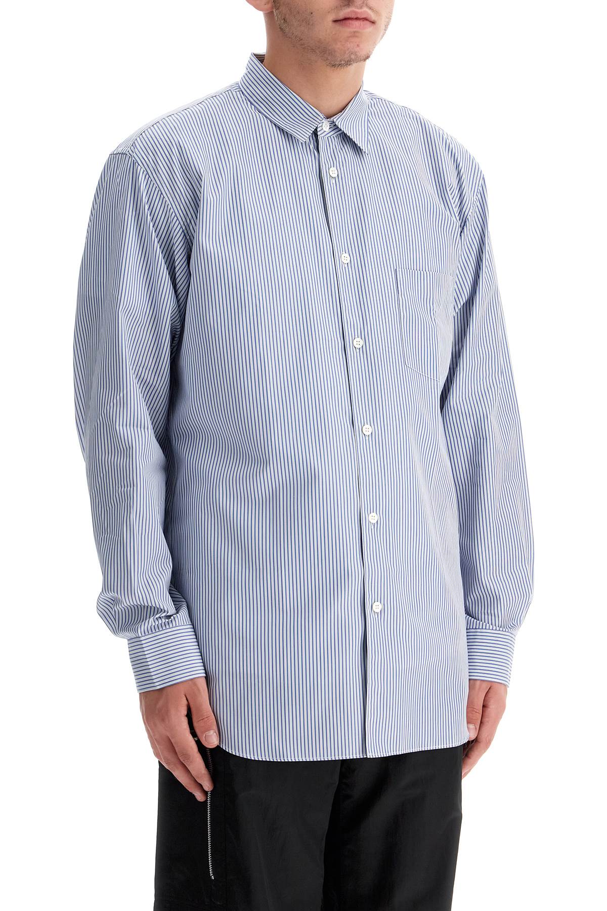 Comme Des Garçons 'Strong Will' Striped Poplin Shirt image 1