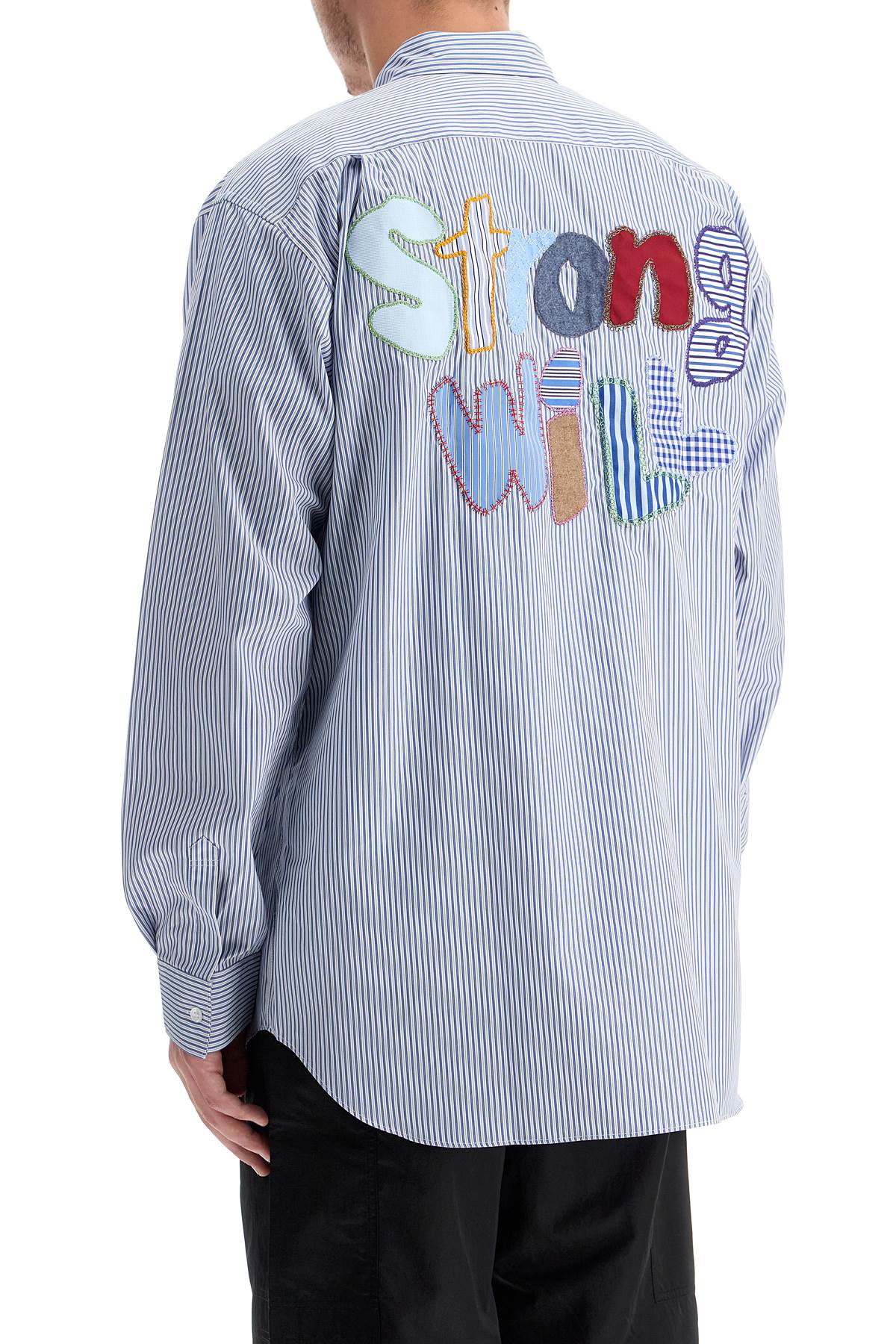 Comme Des Garçons 'Strong Will' Striped Poplin Shirt image 2