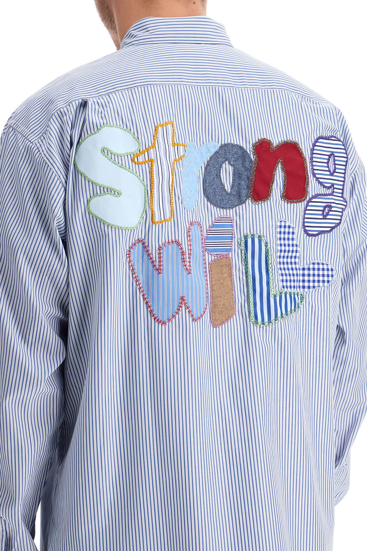 Comme Des Garçons 'Strong Will' Striped Poplin Shirt image 3