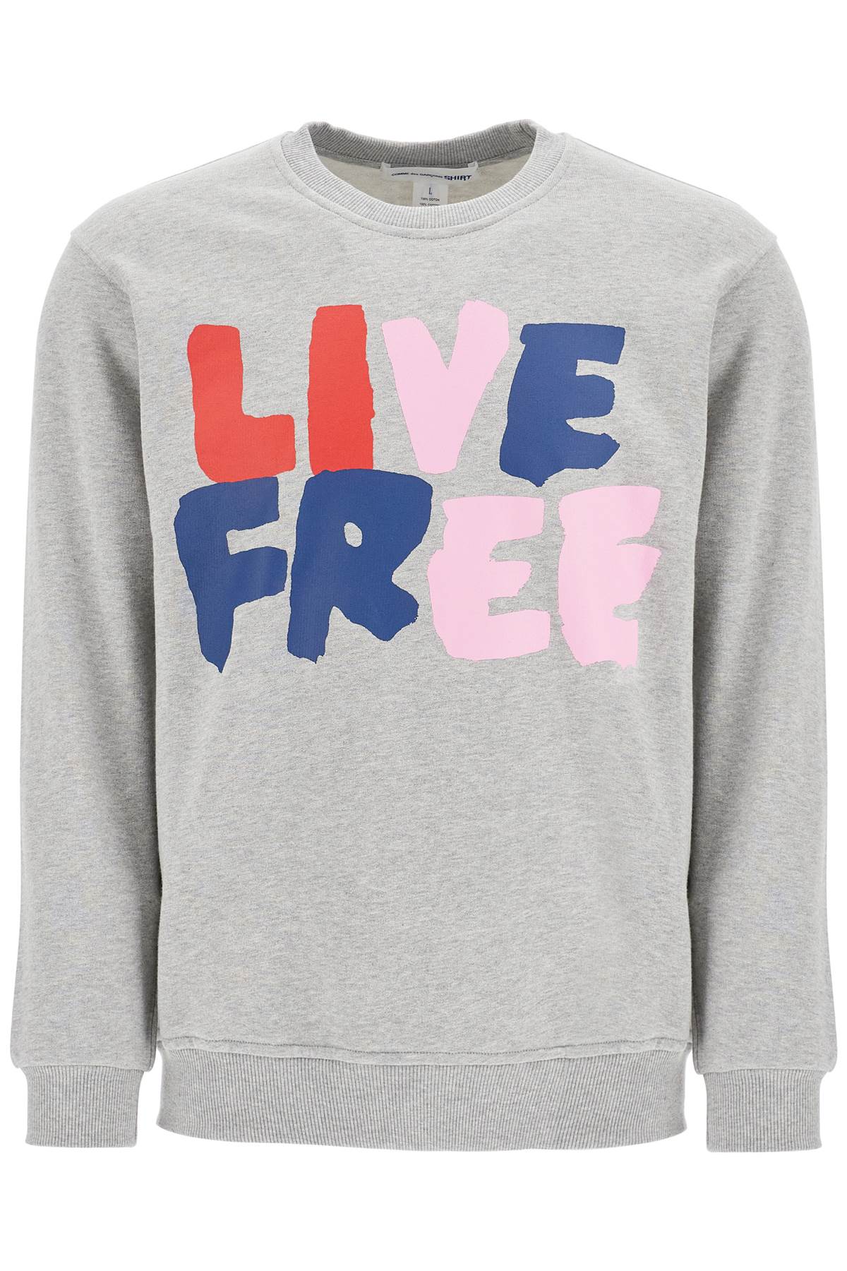 Comme des Garçons SHIRT Live Free Hooded Sweatshirt image 0