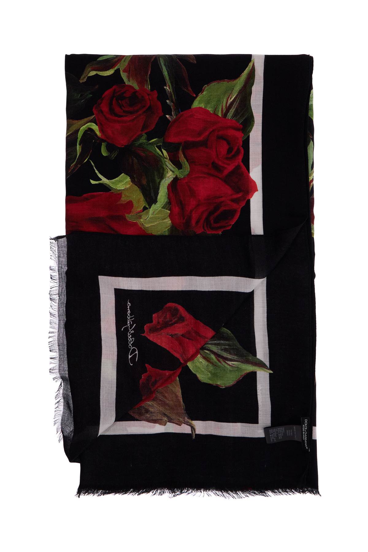 Dolce & Gabbana Rose Print Modal & Silk Scarf for Women image 1