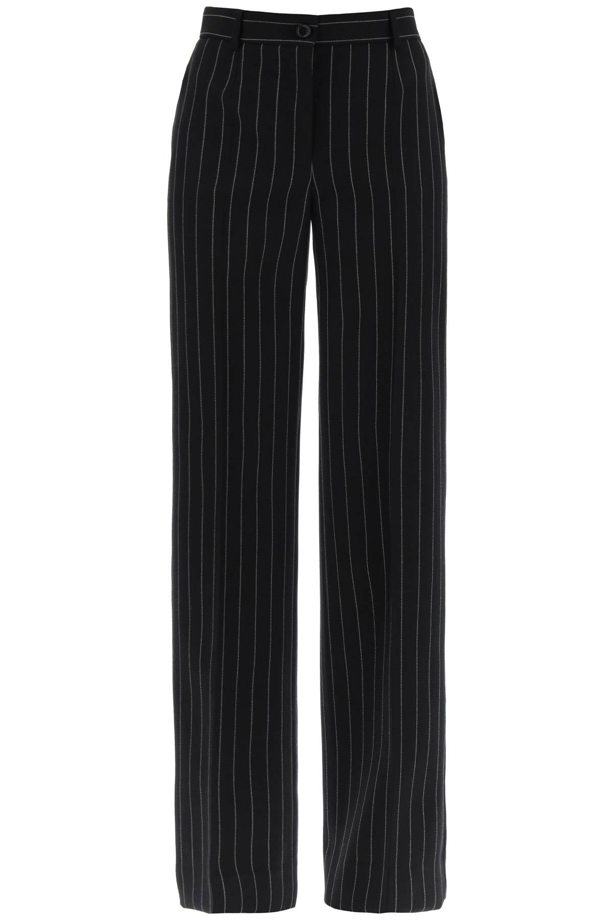 Dolce & Gabbana Women's Striped Flare Leg Wool Trousers image 0