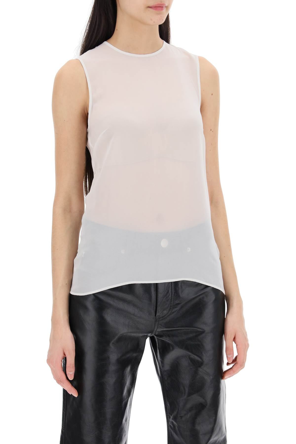 AMI ALEXANDRE MATIUSSI sleeveless silk top in image 1