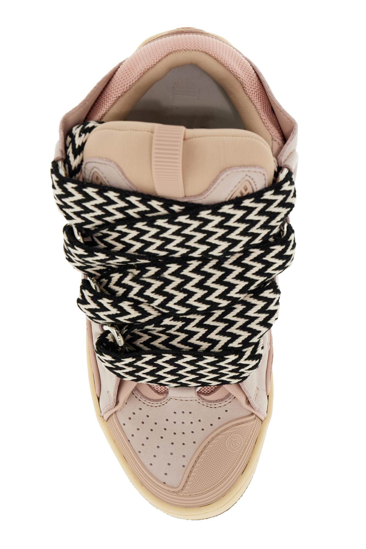 Lanvin Curb Sneakers: Chunky Nubuck Leather, Suede & Mesh image 1