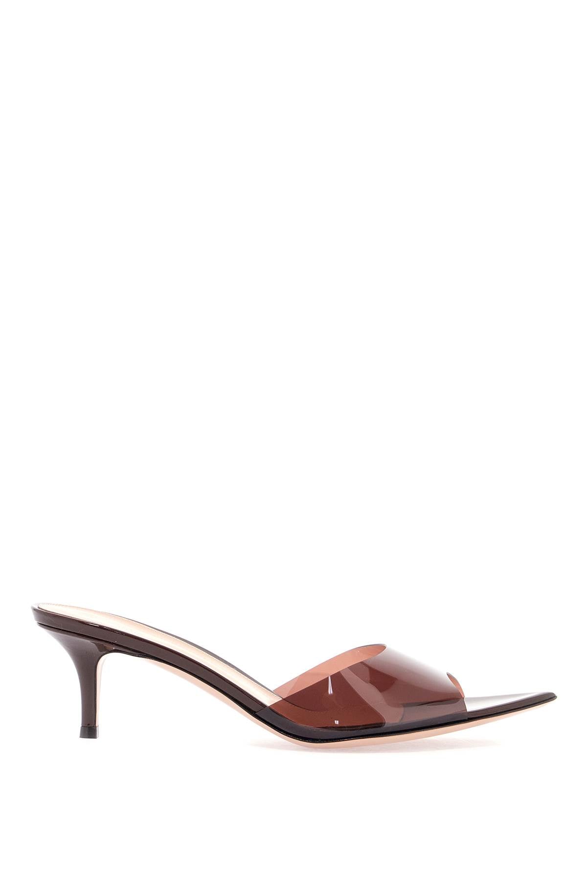 Gianvito Rossi brown glossy tpu sandals with stiletto heel image 0