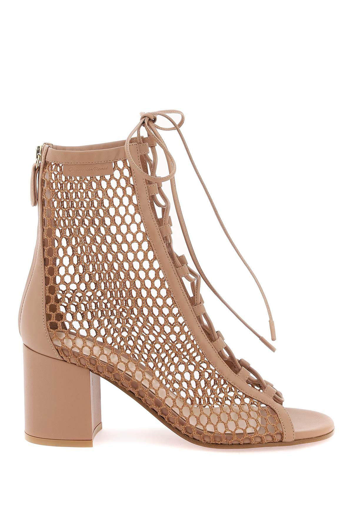 Gianvito Rossi open-toe mesh ankle boots with image 0