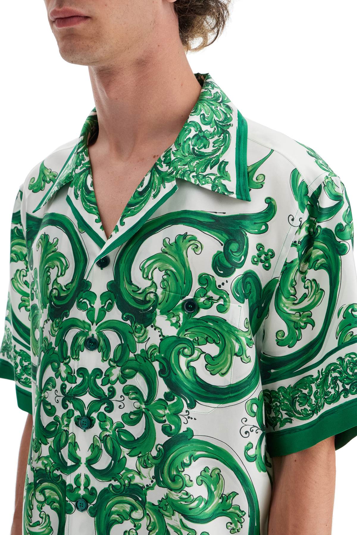 Dolce & Gabbana Silk Twill Maiolica Print Shirt image 3