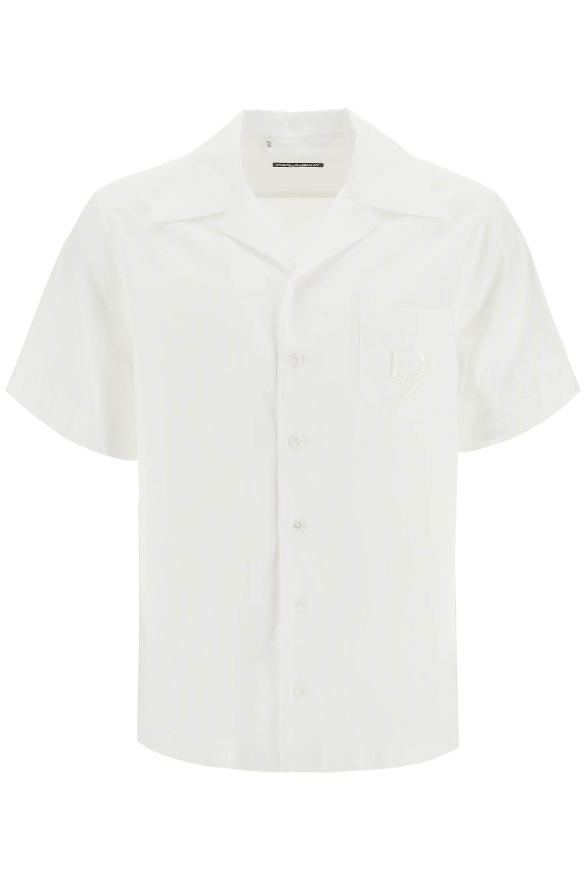 Dolce & Gabbana Short-Sleeve Cotton Poplin Shirt with Pocket image 0