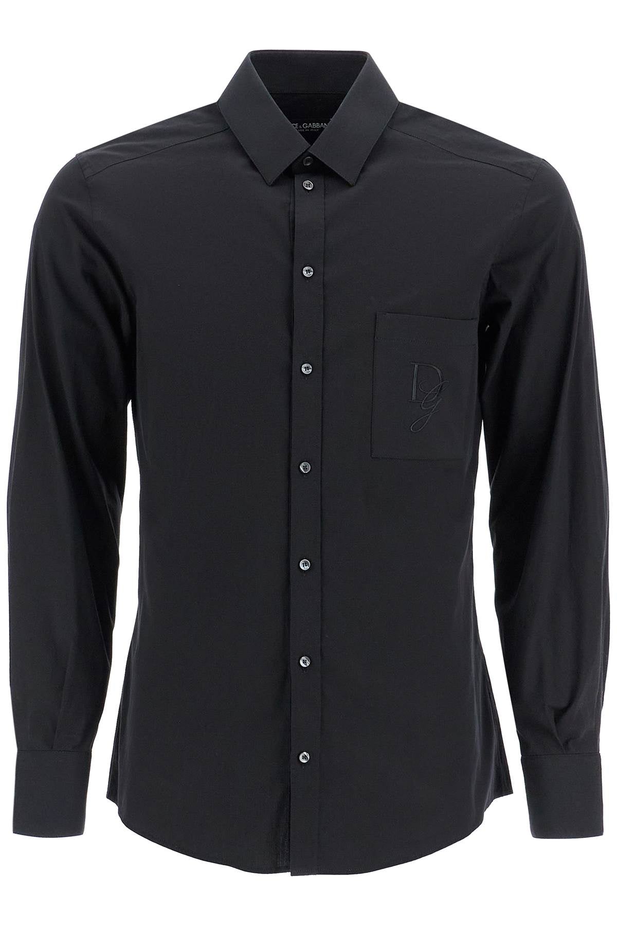 Dolce & Gabbana Embroidered Pocket Cotton Shirt image 0