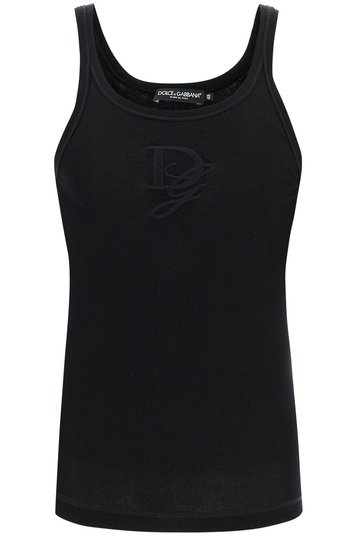 Dolce & Gabbana Embroidered Ribbed Tank Top image 0