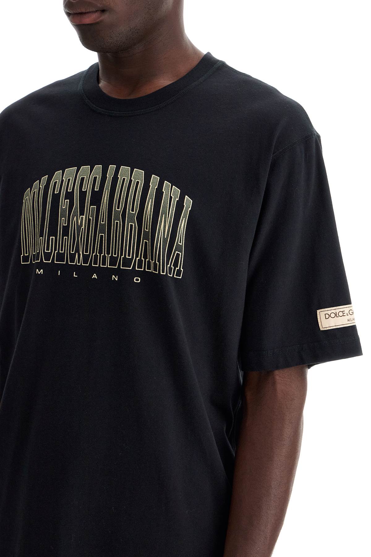 Dolce & Gabbana Men's Cotton T-Shirt with Logo Print image 3