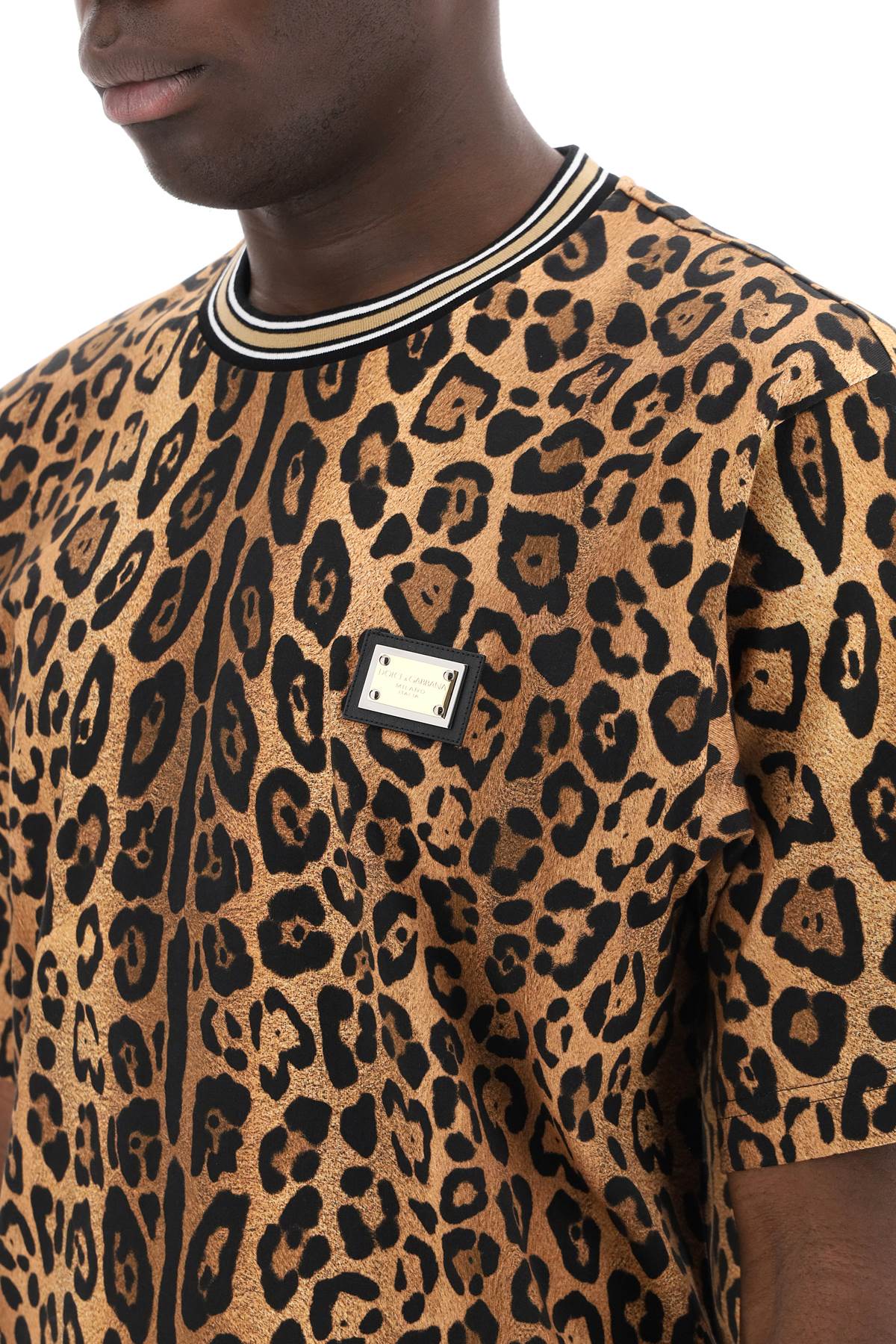 Dolce & Gabbana leopard print t-shirt with image 3