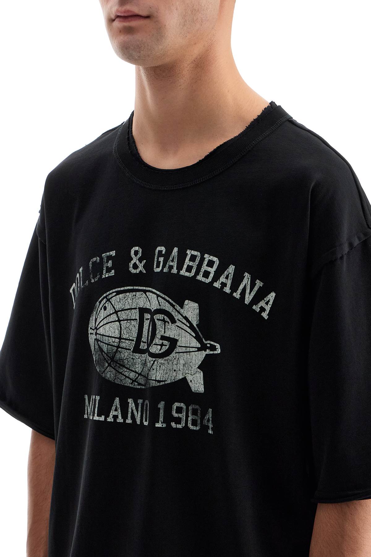 Dolce & Gabbana Oversized Printed Cotton T-Shirt image 3