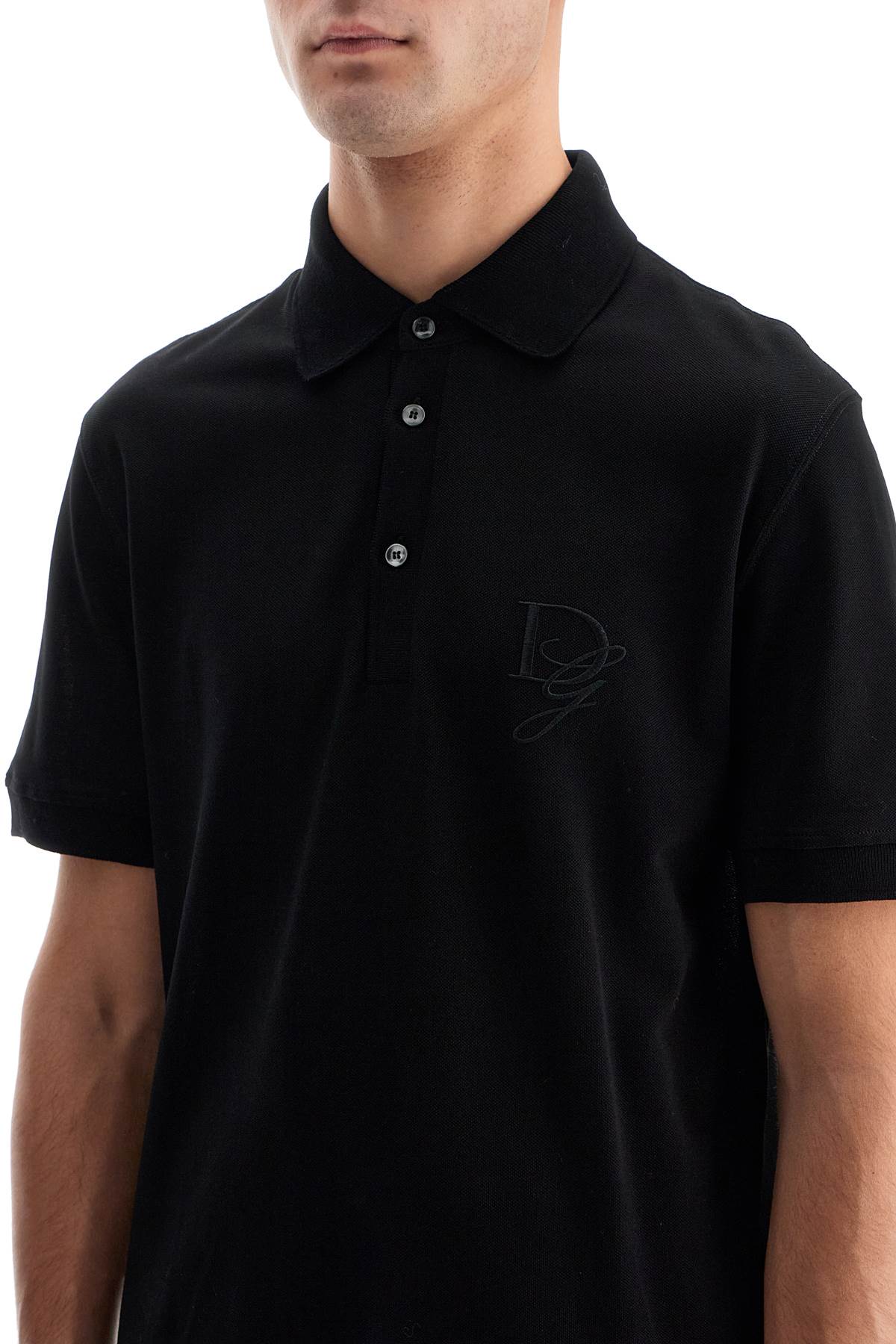 Dolce & Gabbana Embroidered Cotton Polo Shirt image 3